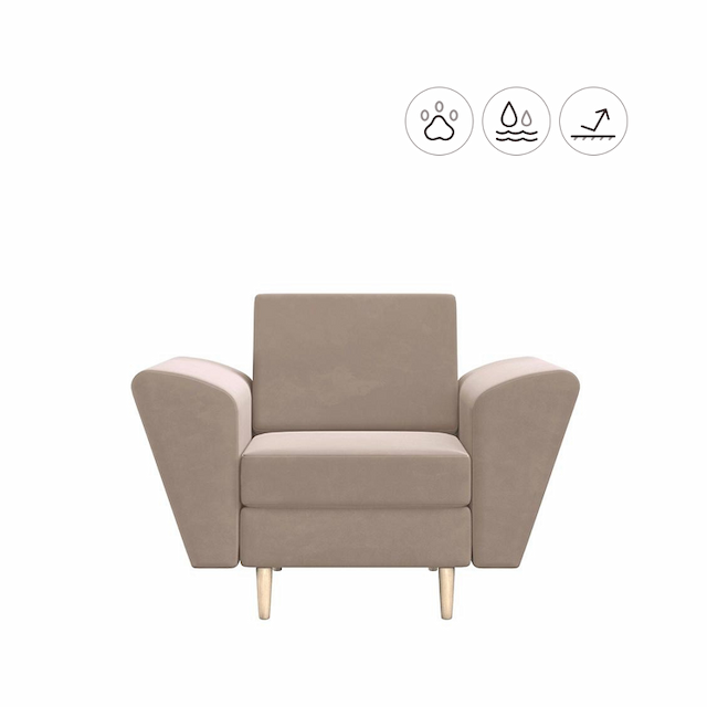 Кресло Мастерфабрик Мазего Kenya beige ткань велюр