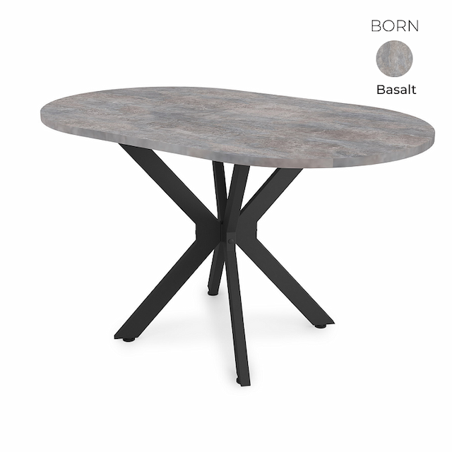 Стол обеденный овальный Алсав 21BORN-O.1300 Basalt