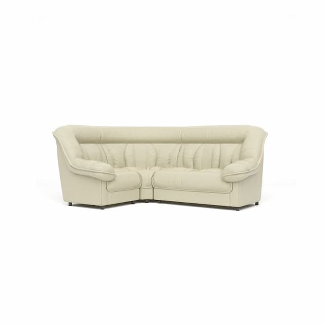 Диван угловой Юнитекс ЭДЕЛЬВЕЙС М.1У2.03.5 Ed/1y2/cn1112 экокожа премиум / светло-бежевая