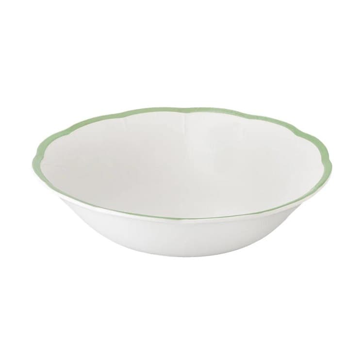 Салатник с цветным кантом (зеленый) Ø 30 см Bitossi Petalo PET00118 Bordo verde