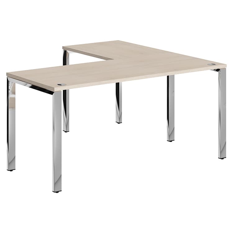 Стол угловой Skyland XGCT 1615.1 бук тиара/нержавеющая сталь 1600х1500х750 XTEN GLOSS