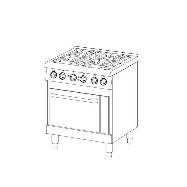 Плита газовая Ascobloc AGH 413