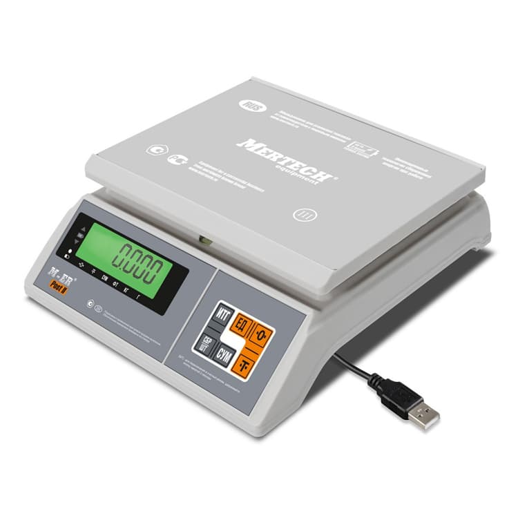 Фасовочные настольные весы MERTECH M-ER 326 AFU-3.01 "Post II" LCD USB-COM
